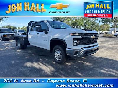 New 2025 Chevrolet Silverado 3500 Work Truck Crew Cab 4x4 9' 6" Knapheide Steel Flatbed Truck for sale #255539 - photo 1