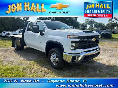 New 2025 Chevrolet Silverado 3500 Work Truck Crew Cab 4x4 9' 6" Knapheide Steel Flatbed Truck with Gooseneck Hitch for sale #255668 - photo 1