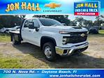 New 2025 Chevrolet Silverado 3500 Work Truck Crew Cab 4x4 9' 6" Knapheide Steel Flatbed Truck with Gooseneck Hitch for sale #255668 - photo 1
