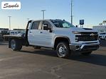 New 2024 Chevrolet Silverado 3500 Work Truck Crew Cab 4WD 9' 4" PJ Truck Beds Steel Flatbed Truck with Gooseneck Hitch for sale #243850 - photo 1