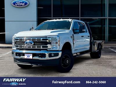 New 2024 Ford F-350 XL Crew Cab 4WD 9' 4" Bedrock Steel Flatbed Truck with Gooseneck Hitch for sale #Y1555 - photo 1