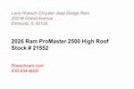New 2026 Ram ProMaster 2500 High Roof Empty Cargo Van for sale #21552 - photo 6
