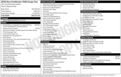 Used 2020 Ram ProMaster 3500 - photo 1