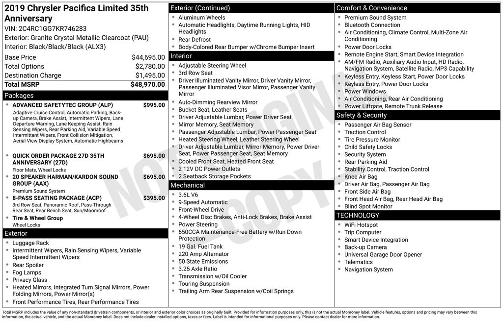 Used 2019 Chrysler Pacifica - photo 22
