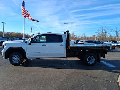 New 2025 GMC Sierra 3500 Pro Crew Cab 4WD 9' 6" Monroe Truck Equipment Steel Flatbed Truck with Hoist for sale #2621650 - photo 1