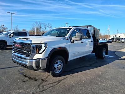 New 2025 GMC Sierra 3500 Pro Crew Cab 4WD 9' 6" Monroe Truck Equipment Steel Flatbed Truck with Hoist for sale #2621650 - photo 2