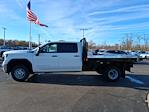 New 2025 GMC Sierra 3500 Pro Crew Cab 4WD 9' 6" Monroe Truck Equipment Steel Flatbed Truck with Hoist for sale #2621650 - photo 1