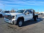 New 2025 GMC Sierra 3500 Pro Crew Cab 4WD 9' 6" Monroe Truck Equipment Steel Flatbed Truck with Hoist for sale #2621650 - photo 2