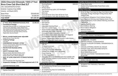 2026 Chevrolet Silverado 1500 Crew Cab 4WD Pickup for sale #3C4228 - photo 2