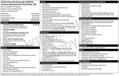 2026 Chevrolet Silverado 2500 Double Cab 4WD Pickup for sale #3C4274 - photo 1