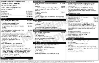 2026 Chevrolet Silverado 1500 Crew Cab 4WD Pickup for sale #3C4576 - photo 2