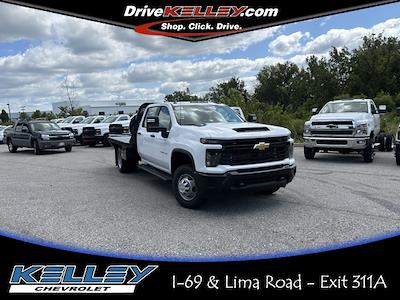 2024 Chevrolet Silverado 3500 Crew Cab 4x4, Bedrock Limestone Series Flatbed Truck for sale #3FL1082 - photo 1