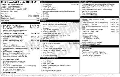 2026 Chevrolet Silverado 2500 Crew Cab 4WD Pickup for sale #3FL1542 - photo 2