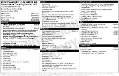 New 2026 Chevrolet Silverado 3500 Regular Cab Cab Chassis for sale #3FL1644 - photo 2