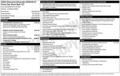 New 2026 Chevrolet Silverado 2500 LT Crew Cab for sale #M4127 - photo 2