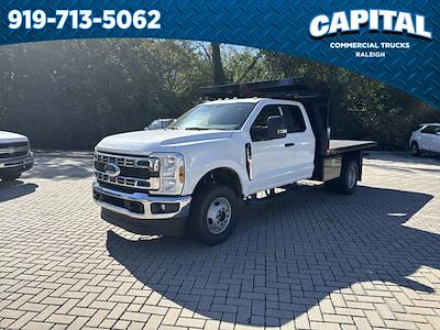 New 2025 Ford F-350 Super Cab 4WD 10' PJ's Steel Flatbed Truck with Hoist for sale #ST2F6955 - photo 1