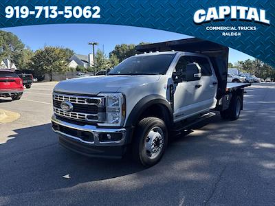 New 2025 Ford F-450 Crew Cab 4WD 10' PJ's Steel Flatbed Truck with Hoist for sale #ST2F7322 - photo 1