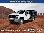 2024 Chevrolet Silverado 3500 Regular Cab RWD, Blue Ridge Manufacturing Workhorse Stake Bed for sale #9CC04563 - photo 1