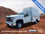 New 2025 Chevrolet Silverado 3500 Work Truck Regular Cab 4WD 9' Reading Enclosed Service Body for sale #9CC17985 - photo 1