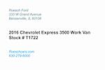 2016 Chevrolet Express 3500 SRW RWD Empty Cargo Van for sale #T1722 - photo 2