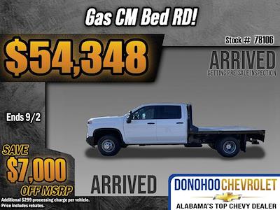New 2025 Chevrolet Silverado 3500 Work Truck Crew Cab 4WD 9' 4" CM Truck Beds Steel Flatbed Truck with Gooseneck Hitch for sale #78106 - photo 1