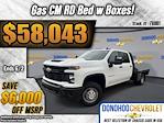 New 2025 Chevrolet Silverado 3500 Work Truck Crew Cab 4WD 9' 4" CM Truck Beds Steel Flatbed Truck with Gooseneck Hitch for sale #78801 - photo 1