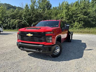 New 2025 Chevrolet Silverado 3500 Work Truck Crew Cab 4WD 9' 4" CM Truck Beds Steel Flatbed Truck with Gooseneck Hitch for sale #79692 - photo 1