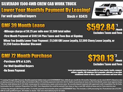New 2026 Chevrolet Silverado 1500 Work Truck Crew Cab for sale #83473 - photo 2