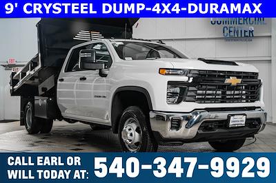 New 2024 Chevrolet Silverado 3500 Work Truck Crew Cab 4x4 9' Crysteel Dump Truck for sale #55359 - photo 1