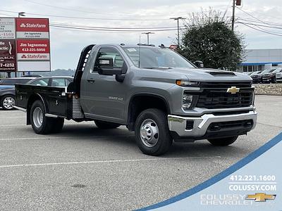 New 2025 Chevrolet Silverado 3500 Work Truck Regular Cab 4WD 9' 5" Blue Ridge Manufacturing Steel Flatbed Truck for sale #N3719 - photo 1