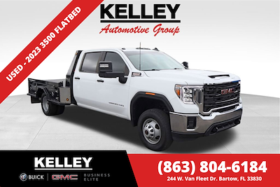 Used 2023 GMC Sierra 3500 Crew Cab Flatbed Truck for sale #F251148A - photo 1