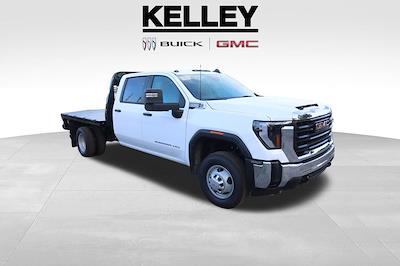 New 2025 GMC Sierra 3500 Pro Crew Cab 4x4 9' 6" Knapheide Steel Flatbed Truck with Gooseneck Hitch for sale #F251155 - photo 1