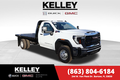 New 2025 GMC Sierra 3500 Pro Regular Cab 4x4 11' 6" Knapheide Steel Flatbed Truck with Gooseneck Hitch for sale #F25249 - photo 1