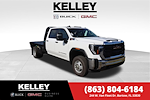 New 2024 GMC Sierra 3500 Pro Crew Cab 4x4 8' 9" Knapheide Steel Flatbed Truck with Gooseneck Hitch for sale #F25722 - photo 1