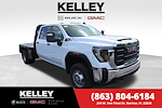 New 2024 GMC Sierra 3500 Pro Crew Cab 4x4 8' 9" Knapheide Steel Flatbed Truck with Gooseneck Hitch for sale #F25726 - photo 1