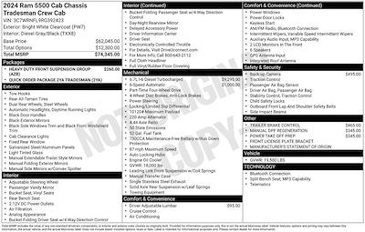2024 Ram 5500 Crew Cab DRW 4x4 Cab Chassis for sale #61010628 - photo 1