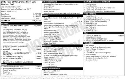 Used 2023 Ram 2500 Laramie Crew Cab for sale #6647AW-1 - photo 2