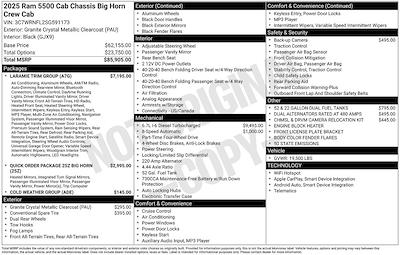 New 2025 Ram 5500 Tradesman Crew Cab 4x4 84 CA Cab Chassis for sale #6999AV - photo 1