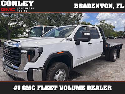 New 2025 GMC Sierra 3500 Pro Crew Cab 4x4 9' 4" CM Truck Beds Steel Flatbed Truck with Gooseneck Hitch for sale #FS293895 - photo 1