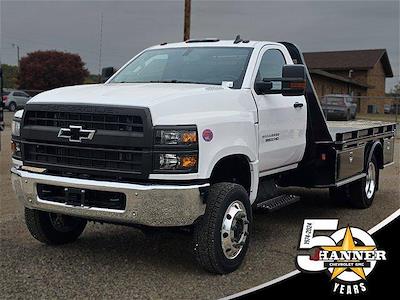 2023 Chevrolet Silverado 5500 Regular Cab DRW 4WD, J & I Manufacturing Skirted Flatbed Flatbed Truck for sale #530095 - photo 1