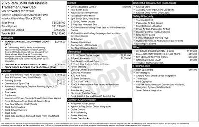 New 2026 Ram 3500 Crew Cab 60 CA Cab Chassis for sale #TG212702 - photo 2