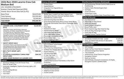 New 2026 Ram 2500 Laramie Crew Cab for sale #TG238351 - photo 2