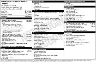 2026 Ram 3500 Crew Cab DRW 4x4 Pickup for sale #TG239199 - photo 2