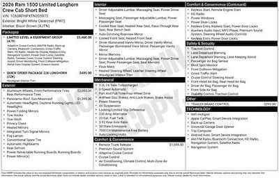 New 2026 Ram 1500 Longhorn Crew Cab 4x4 Pickup for sale #TN205973 - photo 2