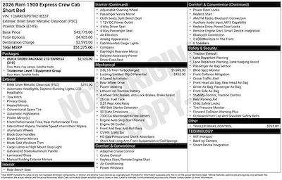 New 2026 Ram 1500 Tradesman Crew Cab Pickup for sale #TN218337 - photo 2