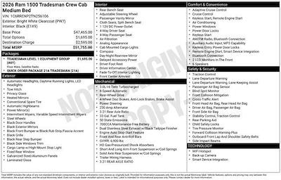 New 2026 Ram 1500 Tradesman Crew Cab for sale #TN256106 - photo 2
