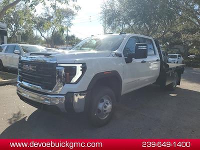 New 2025 GMC Sierra 3500 Pro Crew Cab 4WD 9' 4" CM Truck Beds Steel Flatbed Truck with Gooseneck Hitch for sale #T25119 - photo 1