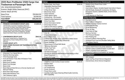New 2025 Ram ProMaster 2500 High Roof Empty Cargo Van for sale #SE554992 - photo 2