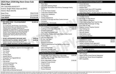 New 2025 Ram 2500 Big Horn Crew Cab 4x4 Pickup for sale #SG527677 - photo 2