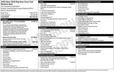 New 2025 Ram 2500 Big Horn Crew Cab 4x4 Pickup for sale #SG542875 - photo 2